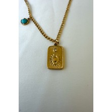 Jewels Of Hope Tarot Kolye 50 cm 316L Paslanmaz Çelik Kadın Kolye Bijuteri Kolye