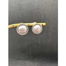 Inci Görünümlü Yuvarlak Ithal Gümüş Küpe