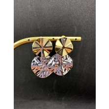 Asimetrik Model Parlak Dalgalı Ithal Gümüş Küpe