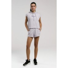 Everlast Ever Classics Wmn Lila Kadın Crop Kapüşonlu Kolsuz Sweatshirt