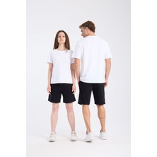 Kadın Regular Fit Yarım Kollu T-Shirt Beyaz