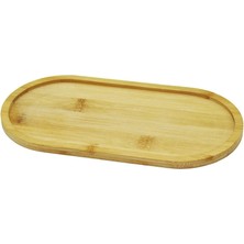 Oval Ahşap Bambu Yağdanlık Altlık 12X23CM (5047)
