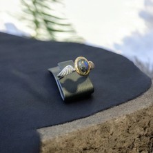 Labradorit Taşı Gümüş Yüzük