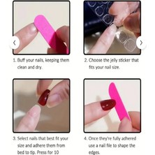 Lili Cosmetic Lüx Pembe Badem Takma Tırnak Kendinden Yapışkanlı 24LÜ Hipoalerjik
