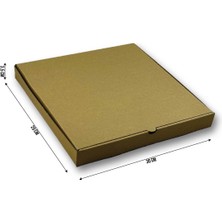 Ambalajın Baskısız Kraft Pizza Kutusu 30X30X3, 5CM (Orta Boy)