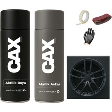 CAXCOLORS Araba Jant Sprey Endüstriyel Akrilik Özel Yapım Sprey Boya Seti 400 ml + Akrilik Astar