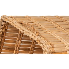 Atandu Home %100 El Yapımı Doğal Hasır Dikdörtgen Kulplu Organizer Sepet | 32X22X24 cm | Kitap & Oyuncak Kutusu | Dekoratif Çok Amaçlı Kutulama