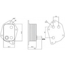 Yağ Soğutucusu Accent Era Dizel 08 Accent Blue 1.6 Crdi 11 I30-Ceed 1.6 Crdi 08 Dpmah