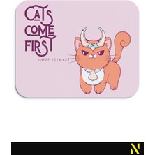 Nilizma Sevimli Kediler Burç Temalı Boğa Burcu Desenli Ergonomik Mouse Pad - 23 cm x 19 cm - Kaydırmaz Taban Ev ve Ofis Kullanımı Için Ideal Fare Altlığı Mousepad