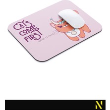 Nilizma Sevimli Kediler Burç Temalı Boğa Burcu Desenli Ergonomik Mouse Pad - 23 cm x 19 cm - Kaydırmaz Taban Ev ve Ofis Kullanımı Için Ideal Fare Altlığı Mousepad