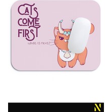 Nilizma Sevimli Kediler Burç Temalı Boğa Burcu Desenli Ergonomik Mouse Pad - 23 cm x 19 cm - Kaydırmaz Taban Ev ve Ofis Kullanımı Için Ideal Fare Altlığı Mousepad