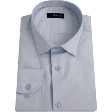 Uki Mavi Comfort Fit Uzun Kol Gömlek