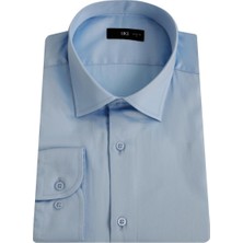 Uki Mavi Slim Fit Uzun Kol Gömlek