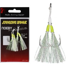 Noeby Jigging Hook LJ20 5/0 Assist Glow 2 Pcs