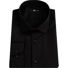 Uki Siyah Slim Fit Uzun Kol Gömlek