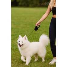 Petvien Otomatik Köpek Tasması – 5 Metre – Geri Çekilebilir Makaralı Gezdirme Tasması – Küçük ve Orta Irk Köpekler Için – Karışık Renklerde