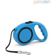 Petvien Otomatik Köpek Tasması – 5 Metre – Geri Çekilebilir Makaralı Gezdirme Tasması – Küçük ve Orta Irk Köpekler Için – Karışık Renklerde