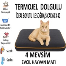4 Mevsim Termojel'li (60X40CM) Kedi/ Köpek Matı, Sıcak Veya Soğuk Kullanılabilen Minder Yatak