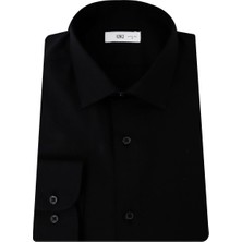 Uki Siyah Slim Fit Uzun Kol Gömlek