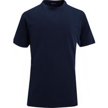 Uki Lacivert Comfort Fit Bisiklet Yaka Basic T-Shirt