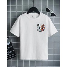 Unisex Çocuk Baskılı T-Shirt - Beyaz