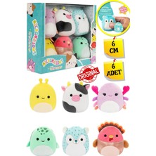 Micromallows Squishmallows Mini Yumuşak Peluş Oyuncak 6 Lı Figür Seti - 6 cm - Model - 3
