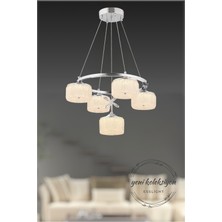 ESSLİGHT CANDY 5 Lİ ŞEKER CAMLI LED AVİZE 3 RENK IŞIK MODLU (BEYAZ SARI GÜN IŞIĞI) SALON MUTFAK YATAK ODASI GENÇ ODASI OFİS