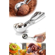 Çelik Lüx Top Şeklinde Ergonomik Dondurma Kaşığı