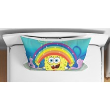 Sünger Bob 3D Dijital Baskılı Tek Kişilik Çocuk Çarşafsız Nevresim Takımı