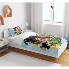 Son Goku 3D Dijital Baskılı Tek Kişilik Erkek Çocuk Genç Çarşafsız Nevresim Takımı