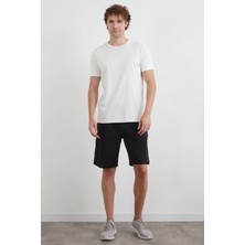 Beli Bağlamalı Baskılı Şort