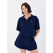 Lacivert Kadın Standart Kalıp Tulum 21556375