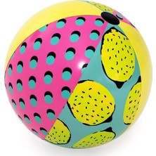 Retro Desenli Deniz Topu 122 Cm, Eğlence Dolu Plaj Keyfi Için Ideal