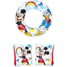 Mickey Mouse Temalı Deniz Simidi ve Kolluk, Çocuklar Için Güvenli ve Eğlenceli Set