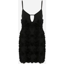 Ila Desenli Siyah Kısa Kadın Elbise IWPR25WDR09