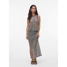 Vero Moda Yüksek Bel Lacivert Kadın Uzun Etek Vmtıkka Hw Ankle Skırt Jrs Ga