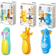 Renkli Hayvan Figürlü Hacı Yatmaz 91 Cm, Eğlenceli ve Konforlu Tasarım