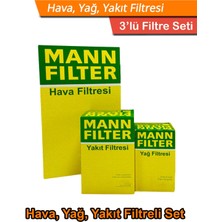 Toyota Corolla 1.4 D4D Dizel Mann Filtre Bakım Seti 2010-2018 Hava+Yağ+Yakıt Filtresi