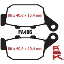 Mondial Arka Fren Disk Balatası (Cbs) FA496 Ask 125 Drift L-Vultre 125 I Kd 125 F