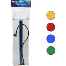 Selfbuysell Ters Basmalı Metal Gövde Plastik Kol Iran El Pompası 55CM Top - Bisiklet - Motor Ayaklık Aparatlı (5324)