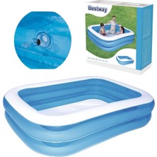 Renkli Dikdörtgen Havuz 211X132X46 Cm, Eğlence Dolu Yaz Günleri Için