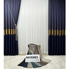 Nivemeshome Tılsım Etek Işlemeli 1/3 Sık Pileli Tül Perde Apm