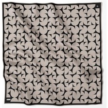 Belli Twill Ipek Eşarp - 4117-84 Taş Siyah