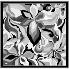 Belli Twill Ipek Eşarp - 4108-90 Siyah Füme