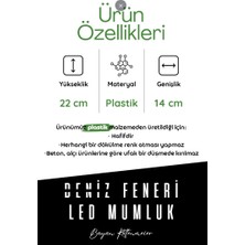 Bayan Rottenmeier Deniz Feneri + Led Mumluk - Led Tealight Dekoratif Obje - Biblo - Dekor (Led Mumluk Dahil)