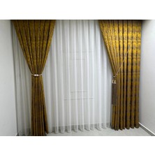 Nivemeshome Istanbul Hardal 1/3 Sık Pileli Fon Perde Apm