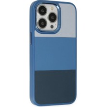 iPhone 14 Pro Max Kılıf King Kapak - Açık Mavi-Lacivert