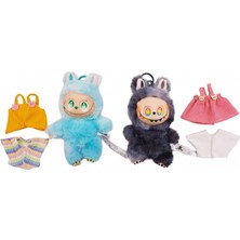 Kıyafetli Labubu Süpriz Peluş 20 cm - Orjinal Labubu Anahtarlık Çanta Süsü