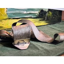 260 Gram Ağırlığında Antika Gümüş Kemer Toka Kısmı Pirinçtir 83 cm Uzunluğunda
