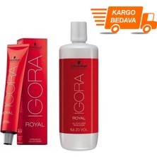 7 Adet Igora Royal 5-1 Açık Küllü Kahve Saç Boyası + 1l Oksidan